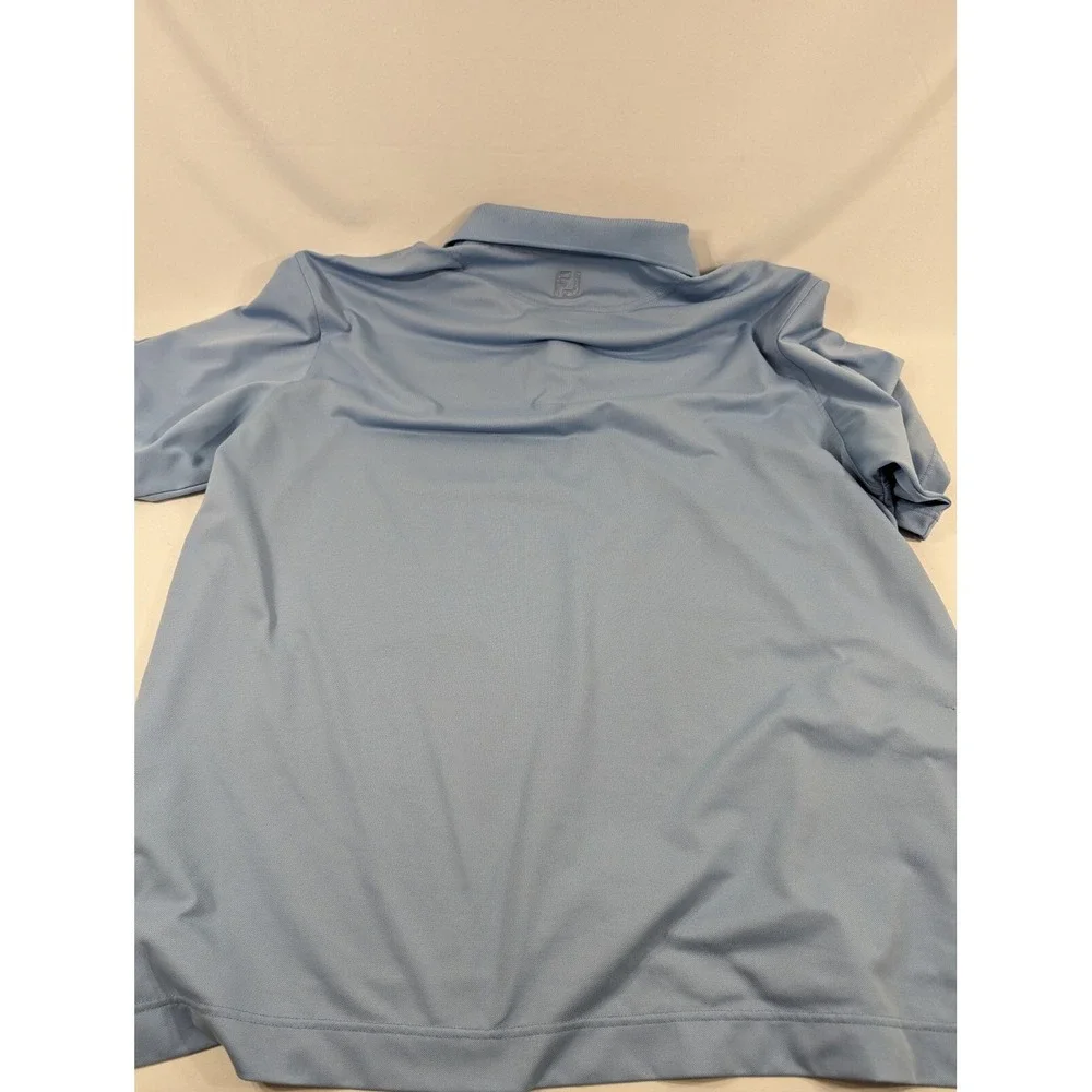 FOOTJOY Polo Golf Shirt Baby Blue Extra Large XL Hilton Head Knit Polo‎  EUC!